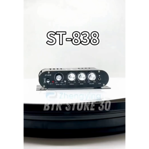 LVPIN ST 838 Ampli Amplifier Mini 12V mobil rumahan HiFi Stereo Treble Bass Booster