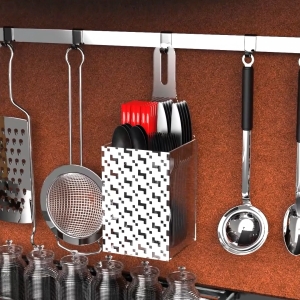 TEMPAT WADAH ALAT PENYIMPAN PENYIMPANAN SIMPAN PERALATAN DAPUR MASAK MAKAN SENDOK GARPU PISAU SUMPIT PISAU SPATULA CENTONG KOTAK ACRYLIC AKRILIK ORGANIZER ORGANISER CUTLERY HOLDER ESTETIK KEKINIAN ELEGAN MODERN BENING TRANSPARAN CLEAR MOTIF PUZZLE 274