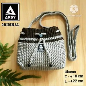 bisa cod tas rajut selempang wanita serut model terbaru