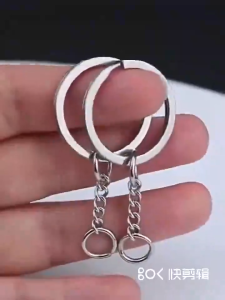 200ชิ้น พวงกุญแจเปล่าโลหะชุบเงิน / พวงกุญแจแบบแยกห่วง / พวงกุญแจแบบห่วง / พวงกุญแจแบบแยกห่วงขัดเงา / พวงกุญแจแบบ DIY สแตนเลส อุปกรณ์พวงกุญแจ