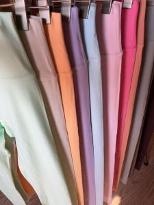 High-Waist High-Elasticity Yoga Pants Thin Nine-Piece Bare Sensation Abdomen-Increasing Hip-Lifting Breathable Womens Sportswear