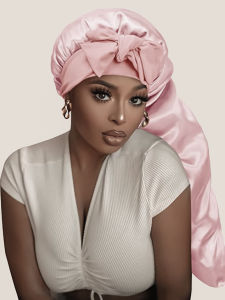 1PC Long Hair Sleep Hat Soft Comfortable Night Cap for Women Tangled Hair Protection