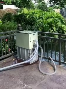 กรองน้ำบ่อปลา Drumfilter 10T วัสดุPP ทนต่อการกัดกร่อน ดรั๊มฟิวเตอร์กรองอัตโนมัติ