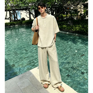 OUMULONG | Summer Lightweight Breathable Linen Style Set