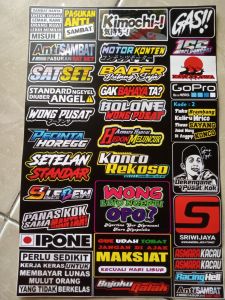 Stiker Kata Kata 1 Lembar Bahan Cromo