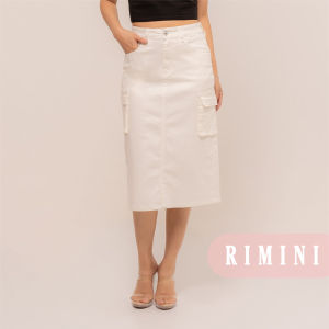 RIMINI - Rok Cargo Jeans Wanita Midi Size 26-33 - Vallea Skirt 5234-1