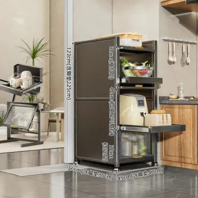 JUMEISHI | Sliding Multi-functional Gap Storage Cabinet for Refrigerator Side and Microwave