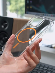 โปร่งใส เคส TPU iPhone 13mini - (เรือด่วนจากประเทศไทย) ฟลูออเรสเซนต์ใสใส เคสชาร์จไร้สายแม่เหล็ก Magsafe เคสใสแบบยืดหยุ่น