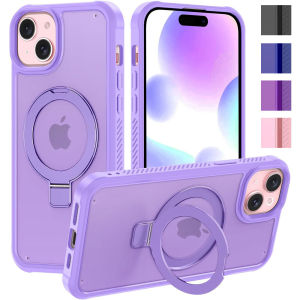 for Galaxy S25 Ultra Casewith Magnetic Invisible Stand[Compatible with MagSafe] Slim Translucent Matte Hard Shockproof Protective Case for Samsung S25 Ultra/S25+/S24 Ultra/S24+/S24 FE/A16