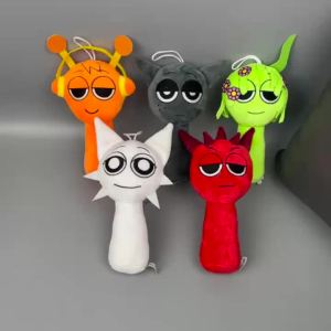 Sprunki Sang Trọng Búp Bê Hoạt Hình Gối Thú Nhồi Bông Đồ Chơi Cho Trẻ Em Sinh Nhật Quà Tặng Giáng Sinh Chất Liệu Vải Mềm Hình Hoạt Hình Búp Bê 14 + Năm