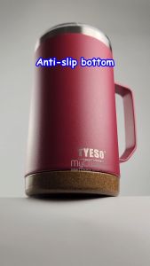 Tyeso Thermal Insulated Cup With Handle Grip And Cover 530ml/710ml Insulated Flask Vacuum Tyeso Tumbler Business Office Home Water Cup Coffee Mug Botol Air Viral 保温杯子保温瓶
