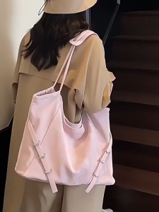 EchoBliss กระเป๋าสะพายข้างขนาดใหญ่สไตล์เรียบง่ายสำหรับผู้หญิง ดีไซน์ทันสมัย ใส่ได้หลายแบบ มีซิปและช่องเก็บของภายใน