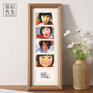 Khung Ảnh DIY Sáng Tạo Ba Lẻ Năm Lẻ Khung Ảnh Chữ Nhật Đơn Giản Hiện Đại Bằng Gỗ Nguyên Khối Khung Ảnh Không Có Hình