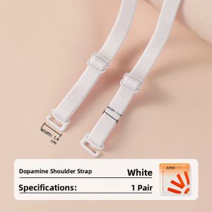 AIMO | Exterior Shoulder Strap Backless Bra with Cross Back Design Fine Straps Transparent Invisible Anti-slip Seamless