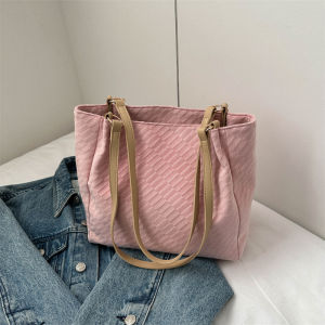 กระเป๋าผ้าใบผู้หญิงขนาดใหญ่สำหรับเดินทาง กระเป๋าสะพายไหล่แบบหนังสือเดินทางความจุขนาดใหญ่ กระเป๋าสะพายไหล่ผ้าใบสไตล์เกาหลี กระเป๋าถือหนังสือ