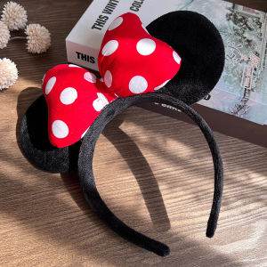 ใหม่ล่าสุดขนาดใหญ่ 5Polka Dot Disney Minnie เมาส์หูผู้หญิงสําหรับสาวผู้หญิงเทศกาลปาร์ตี้ DIY อุปกรณ์เสริมผม