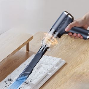 「China Plug」HELLOLEIBOO | Wireless Handheld Vacuum Cleaner Keyboard Duster Strong Suction Laptop Desktop Dust Removal Tool In One Blow And Suck Device