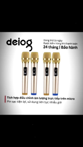 Micro karaoke không dây HUANGSHI TV-1900 âm thanh sống động hút âm tốt dùng cho loa karaoke gia đình