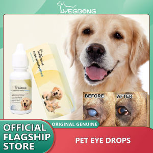 Yegbong Pet eye drops 20ml dog cat tear stain eye poop wash Eye care liquid cleaner to remove tear stains Dog cataract eye drops 20ml treat cat pet elderly dog early keratitis to tear stains pet eye drop water
