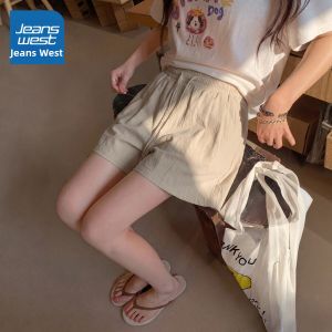 Jeanswest | High Waist Wide Leg Womens Sport Shorts American Style Ice Silk