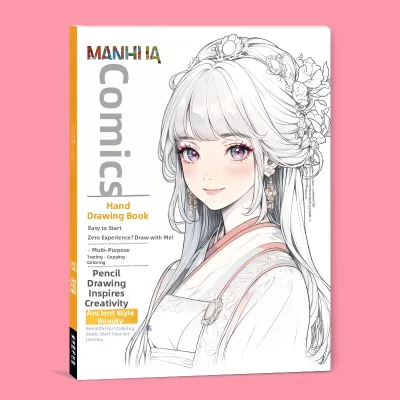 Beginners Sketchbook for Manga Character Drawing Sketch Practice Book Color Pencil Drawing Tutorial Book Anime Girl Head Drawing