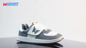 Sepatu Anak Laki & Perempuan Sekolah Casual Original Premium Import Lokal Wins Low Grey Abu-abu