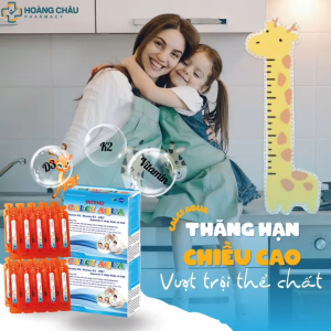 Siro Calci Aqua Intend – Bổ Sung Canxi Vitamin D3 K2 MK7 Giúp Bé Phát Triển Chiều Cao Hộp 20 Ống