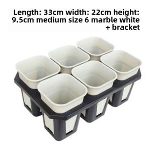 Square High Waist Vientiane Basin Plastic Office Desktop Succulent Lithops Jade Dew Plant Pot Oxalis Corniculata Flowerpot Base Support