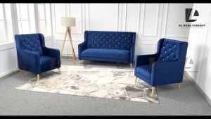DL Home Concept Chesterfield 1+1+3 Seater Sofa Set