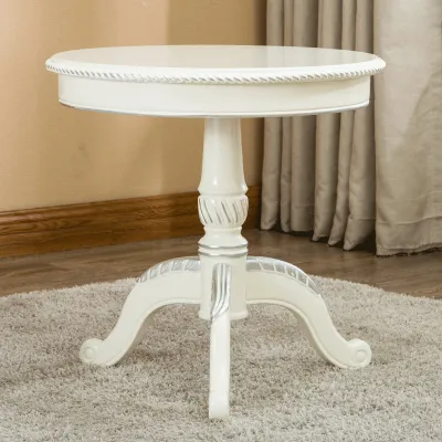 Vintage Weathered Round Wooden Coffee Table