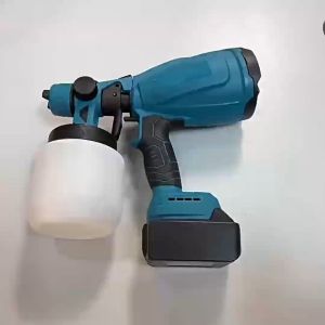 เครื่องพ่นสี ไร้สาย กาพ่นสีไฟฟ้า ไฟฟ้าสเปรย์ปืนไร้สาย เหมาะสำหรับสีรถ สีบ้าน สีกันสนิม สีน้ำมัน ฯลฯ ใช้แบตเตอรี่สากลของ Makita ความจุ 800 มล