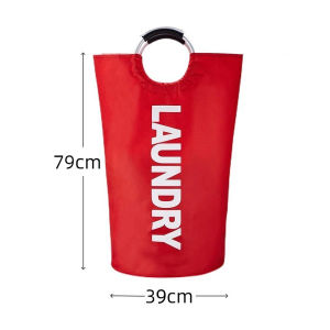 90L Super Large Laundry Basket Oxford Fabric Waterproof Laundry Bag Dirty Clothes Storage Basket Foldable Laundry Basket Travel