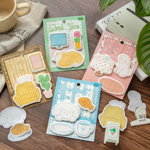 Cute Cat Home Diary Original Warm Hearted Patchwork Sticky Notes Multi Version Adorable Business Supplies Paper Products