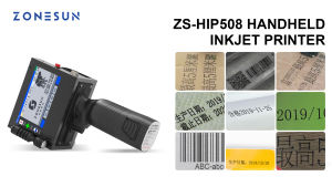 ZONESUN Digital Inkjet Printing Machine ZS-HIP508 Multilingual Character QR Barcode Printer Batch Expiry Date Number Logo