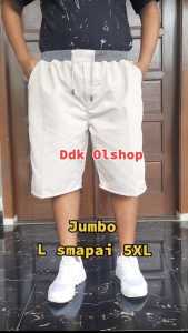 SUPER JUMBO XXXXXXL Celana Pendek Pria Cowok Dewasa Chino Chinos Rip Pinggang Karet Kolor