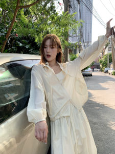 Summer Loose Three-Piece Set Tank Top Jacket A-Line Skirt