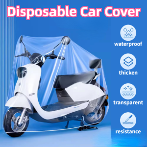 M/L/XL Disposable Clear Plastic Motorcycle Cover Waterproof Dust Cover Increase and Thicken