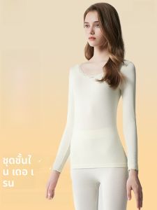 MiiOW | ชุดชั้นในผู้หญิง ชุดชั้นในแบบสวมใส่ในฤดูหนาว อบอุ่น ไร้ตะเข็บ ทรงสลิมฟิต เสื้อชั้นในฤดูใบไม้ร่วงและกางเกงชั้นใน ชุดชั้นในผู้หญิง