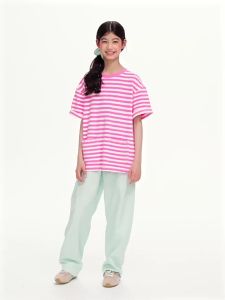 LOVESASAKIDS | Striped Color-blocked T-Shirt
