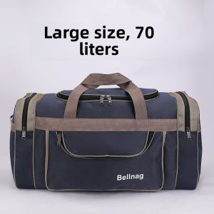 Large Capacity Mens Travel Bag Handheld Suitcase for Clothes And Tools Vintage Style Oxford Cloth Foldable Shoulder Bag