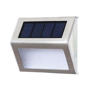 Outdoor Stainless Steel LED Solar Power Energy Light Sun Power Waterproof Path Street Stair Wall Lamp Staircase Lights Garden