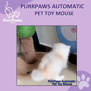 PurrPaws Automatic Pet Cat Toy Mouse / PurrPaws Mainan Kucing Tikus Berputar Elektrik / 逗猫玩具