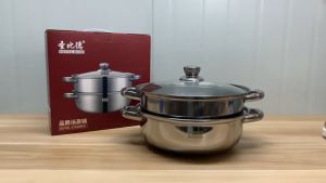 Panci Kukus Set Stainless Steel 28CM / STeamer Stainless Steel 2 Susun / Panci Sup Ikan Bakpao Siomay