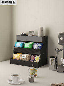 ชั้นวางแก้วน้ำกระดาษแบบพับได้ Acrylic สำหรับโต๊ะทำงาน ชั้นวางเครื่องดื่มกาแฟ ชั้นวางถุงน้ำตาล ชั้นวางถุงชา ชั้นวางเครื่องดื่ม ชั้นวางเครื่องดื่มแบบพับได้