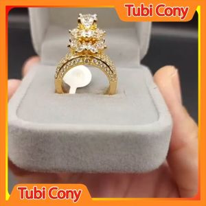 Nhẫn nữ xuping phong cách hàn quốc kiểu nữ hoàng hột cao cách điệu  NXP-227-DX1 Tubi Cony - Không Kị Nước - Hàng Loại I