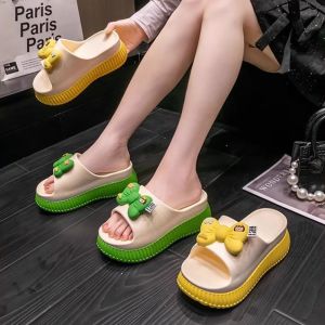 TOLM53 EVA Elevator Shoes Thick Soles Summer Chunky Heel Shoes Fashion Commuting Beach Sandals