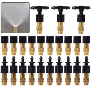 5Pcs Garden Misting Sprinkler Heads Copper Core Automatic Nozzle Agricultural Flower Grass Cooling Irrigation Tools