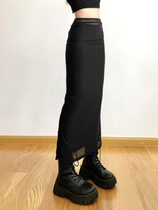 High Waist Slimming Mini Skirt Street Style Dark Series Cool Girl Summer Fashion Weird Puss Womens Clothing Polyester Spandex