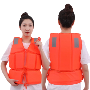 Heabety  Enhanced Visibility Nylon Life Jacket with Reflective Padding for Water Sports Safety