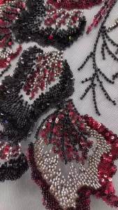 Luxury African French Tulle Lace Fabric 2026 High Quality Beaded Nigerian Sequins Lace Fabric for Wedding Dress Sewing 5 Yards